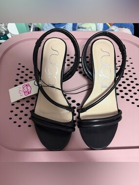 Sugar Block Black Heels